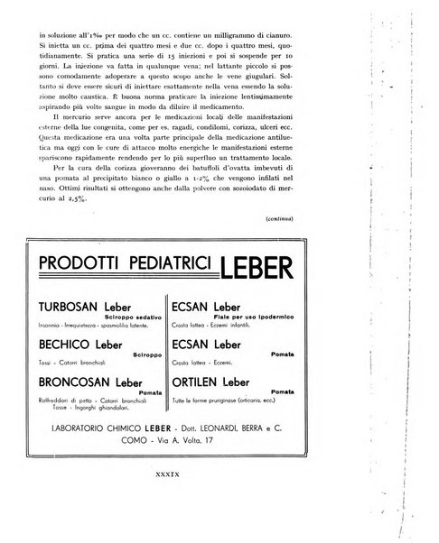 La pediatria periodico mensile indirizzato al progresso degli studi sulle malattie dei bambini