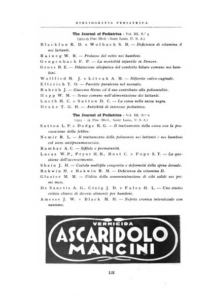 La pediatria periodico mensile indirizzato al progresso degli studi sulle malattie dei bambini