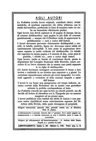 La pediatria periodico mensile indirizzato al progresso degli studi sulle malattie dei bambini