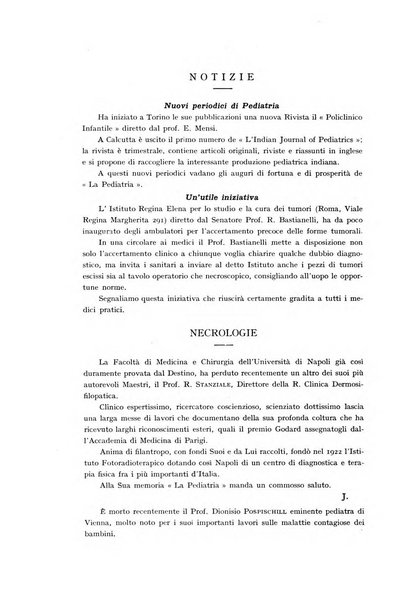 La pediatria periodico mensile indirizzato al progresso degli studi sulle malattie dei bambini