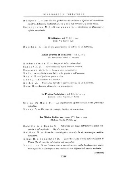 La pediatria periodico mensile indirizzato al progresso degli studi sulle malattie dei bambini