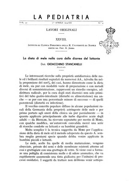 La pediatria periodico mensile indirizzato al progresso degli studi sulle malattie dei bambini