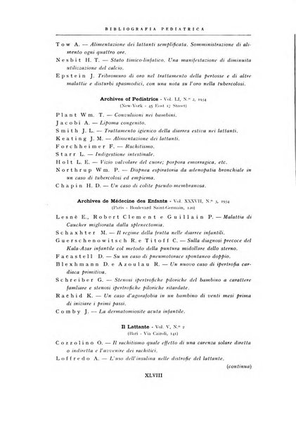 La pediatria periodico mensile indirizzato al progresso degli studi sulle malattie dei bambini