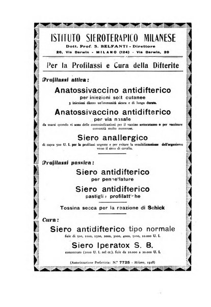 La pediatria periodico mensile indirizzato al progresso degli studi sulle malattie dei bambini