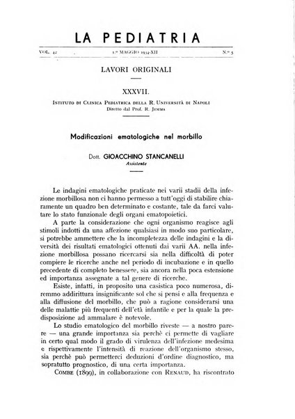 La pediatria periodico mensile indirizzato al progresso degli studi sulle malattie dei bambini