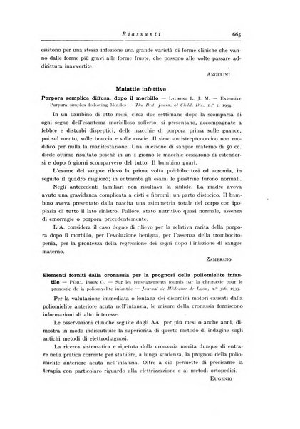 La pediatria periodico mensile indirizzato al progresso degli studi sulle malattie dei bambini