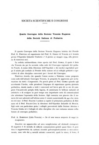 La pediatria periodico mensile indirizzato al progresso degli studi sulle malattie dei bambini