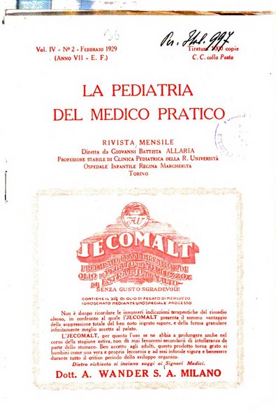 La pediatria del medico pratico