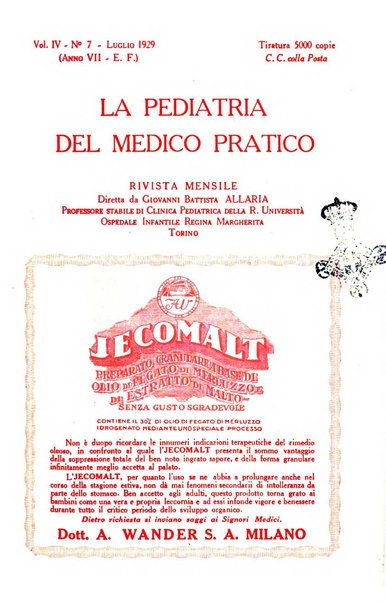 La pediatria del medico pratico