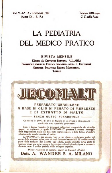 La pediatria del medico pratico