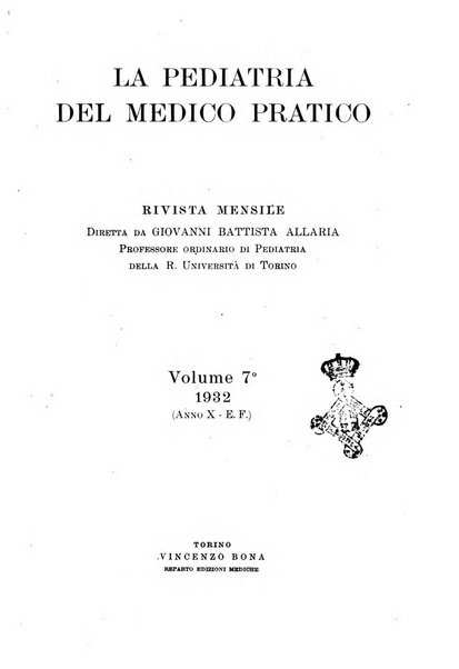 La pediatria del medico pratico