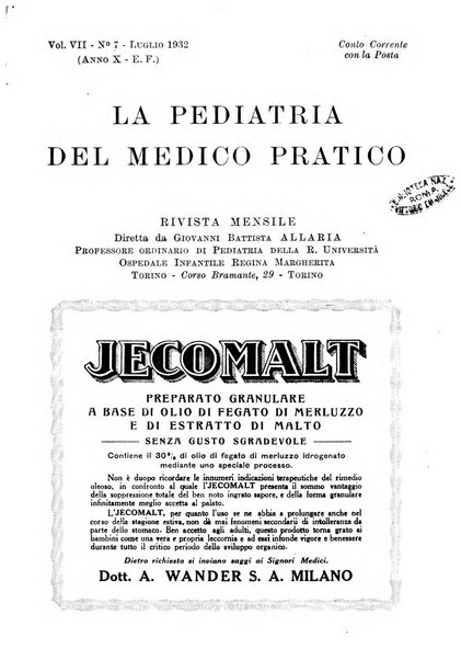 La pediatria del medico pratico