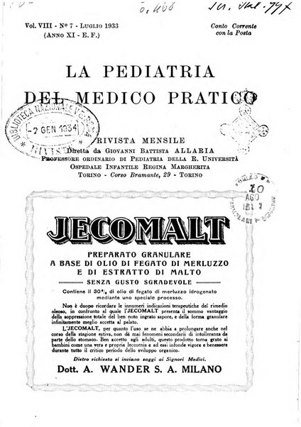 La pediatria del medico pratico