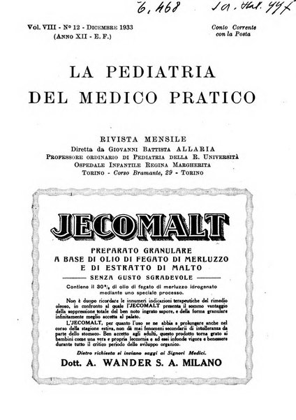 La pediatria del medico pratico