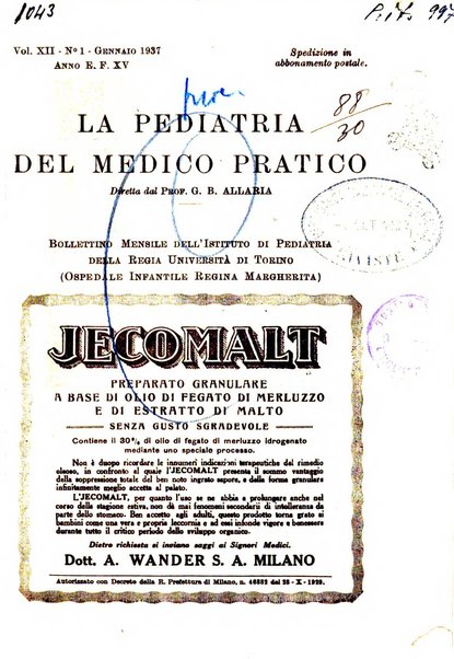 La pediatria del medico pratico