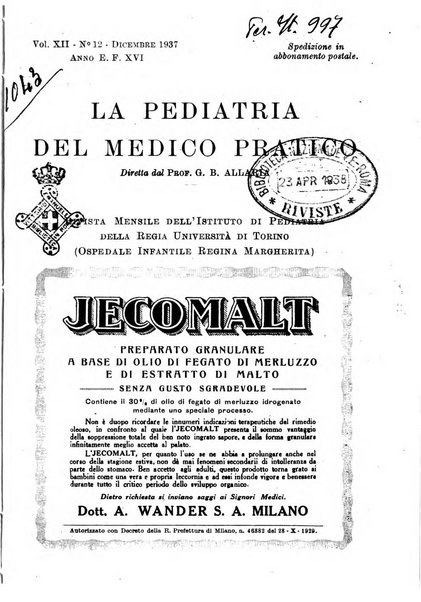 La pediatria del medico pratico