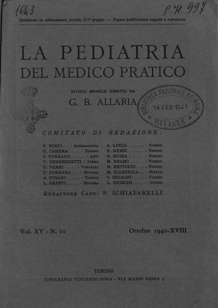 La pediatria del medico pratico