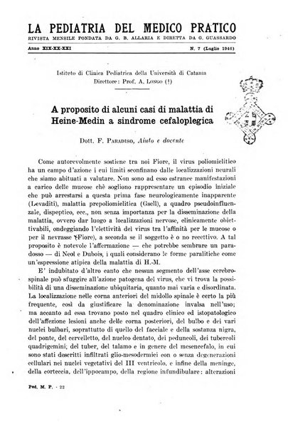 La pediatria del medico pratico