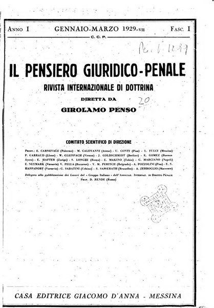 Il pensiero giuridico-penale rivista internazionale di dottrina