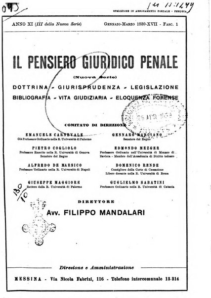 Il pensiero giuridico-penale rivista internazionale di dottrina