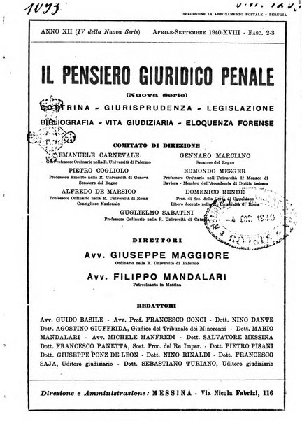 Il pensiero giuridico-penale rivista internazionale di dottrina