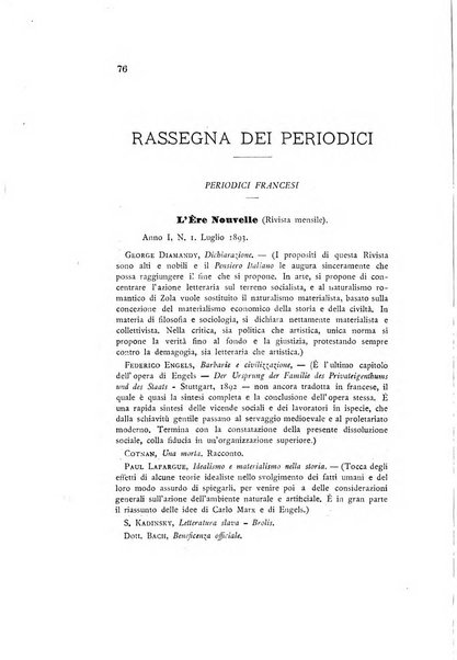 Il pensiero italiano repertorio mensile di studi applicati alla prosperità e coltura sociale