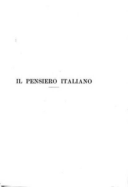 Il pensiero italiano repertorio mensile di studi applicati alla prosperità e coltura sociale
