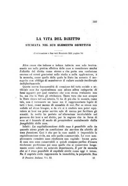 Il pensiero italiano repertorio mensile di studi applicati alla prosperità e coltura sociale