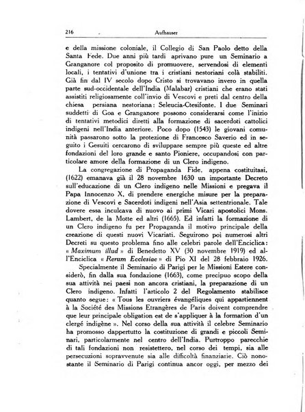 Il pensiero missionario periodico trimestrale dell'Unione missionaria del clero in Italia