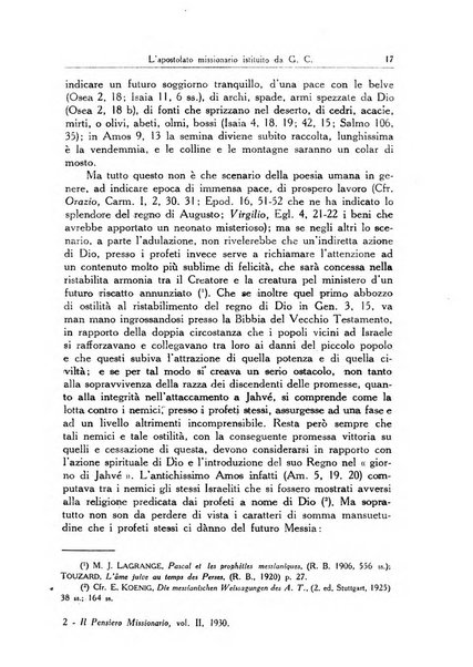 Il pensiero missionario periodico trimestrale dell'Unione missionaria del clero in Italia