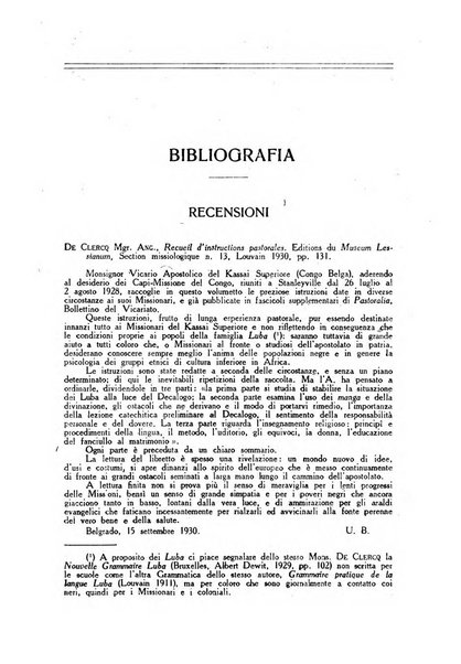 Il pensiero missionario periodico trimestrale dell'Unione missionaria del clero in Italia