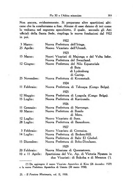 Il pensiero missionario periodico trimestrale dell'Unione missionaria del clero in Italia