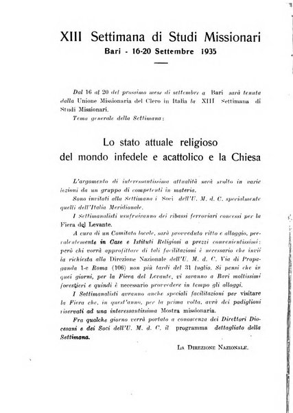 Il pensiero missionario periodico trimestrale dell'Unione missionaria del clero in Italia