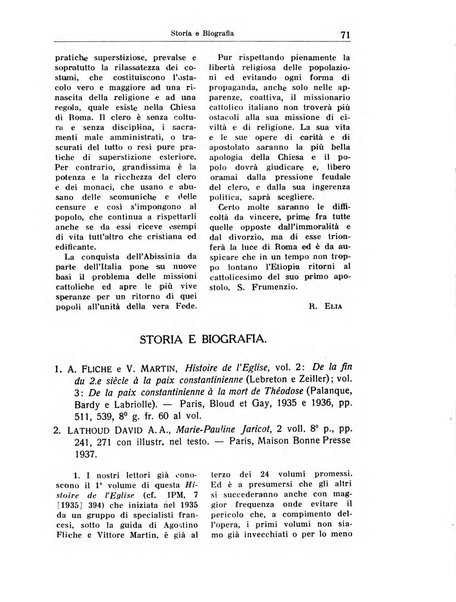 Il pensiero missionario periodico trimestrale dell'Unione missionaria del clero in Italia