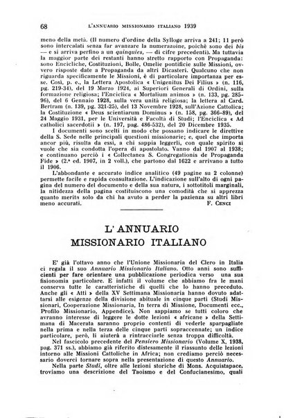 Il pensiero missionario periodico trimestrale dell'Unione missionaria del clero in Italia