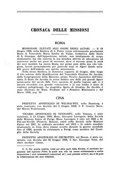 Il pensiero missionario periodico trimestrale dell'Unione missionaria del clero in Italia