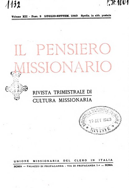 Il pensiero missionario periodico trimestrale dell'Unione missionaria del clero in Italia