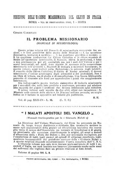 Il pensiero missionario periodico trimestrale dell'Unione missionaria del clero in Italia