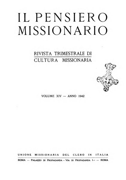 Il pensiero missionario periodico trimestrale dell'Unione missionaria del clero in Italia