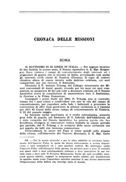 Il pensiero missionario periodico trimestrale dell'Unione missionaria del clero in Italia