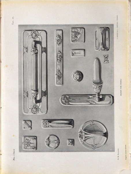 Per l'arte : rivista mensile d'arte applicata