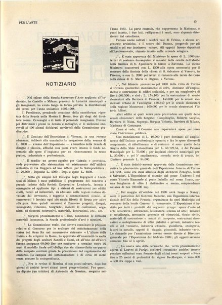 Per l'arte : rivista mensile d'arte applicata