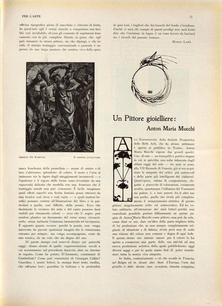 Per l'arte : rivista mensile d'arte applicata