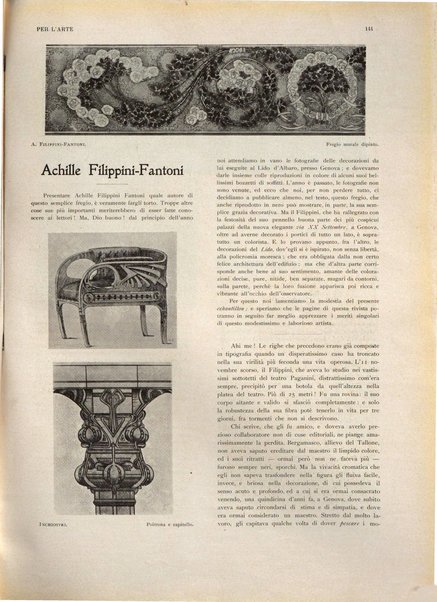 Per l'arte : rivista mensile d'arte applicata