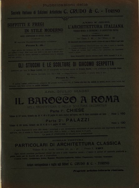 Per l'arte : rivista mensile d'arte applicata