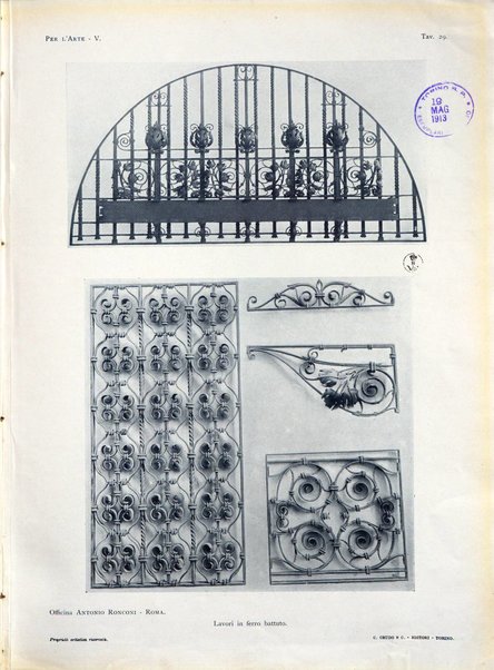 Per l'arte : rivista mensile d'arte applicata