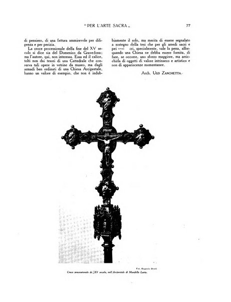 Per l'arte sacra rivista bimestrale illustrata