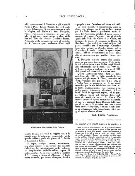 Per l'arte sacra rivista bimestrale illustrata