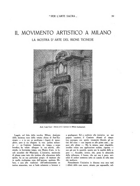 Per l'arte sacra rivista bimestrale illustrata