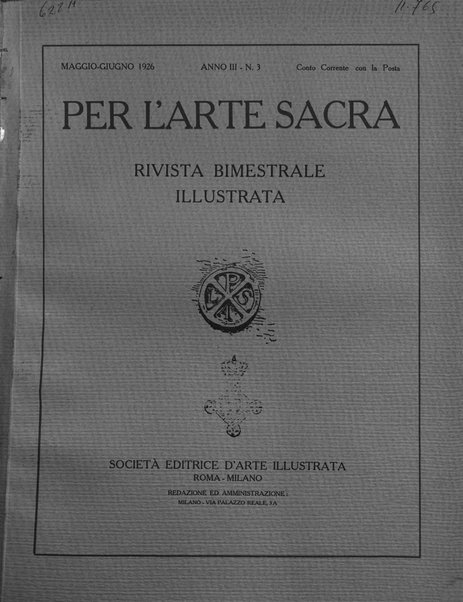 Per l'arte sacra rivista bimestrale illustrata